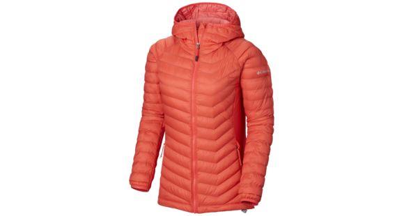 Columbia Powder Pass Hooded Jacket - Women's, Red Coral, Small, 1773211633-S