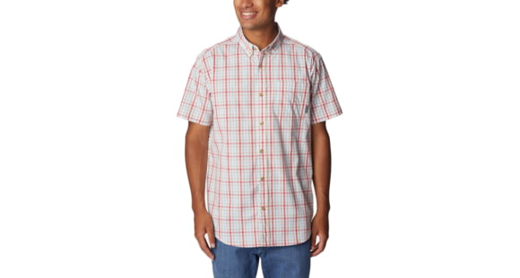 Columbia Rapid Rivers II Short Sleeve Shirt - Mens, Sunset Red Multi Gingham, Extra Large, 1577671687SstRdMltGnghXL
