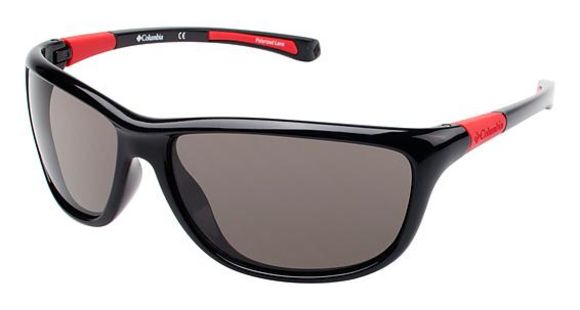 Columbia RIGA Sunglasses - Frame BLACK/RED, Lens Color Smoke CBRIGA01