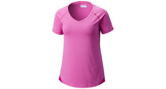Columbia Saturday Trail II Knit Short Sleeve Shirt - Womens, Groovy Pink Heather, XL, 1714621650XL