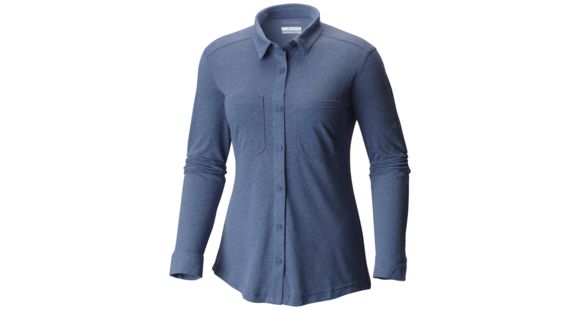 Columbia Saturday Trail Knit Long Sleeve Shirt - Women's-Bluebell Heather-X-Small