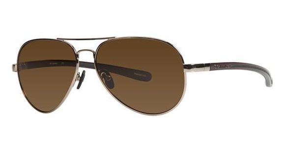 Columbia Seneca Sunglass Frames - Frame Shiny Gold, Brown/Black, Lens Color Grey CBSENECA01