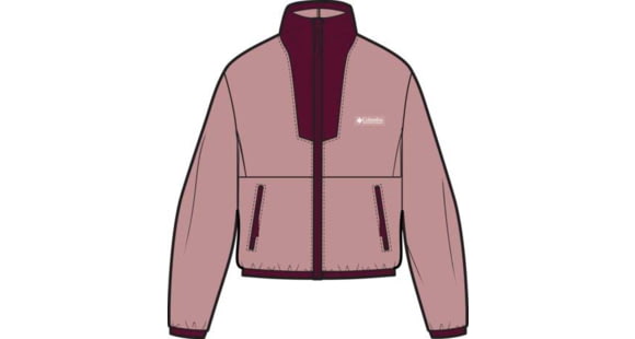 Columbia Sequoia Grove Full Zip Fleece Jacket - Women's, Eraser Pink/Rich Wine, Extra Large, 2085311-658-XL