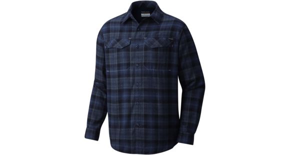 Columbia Silver Ridge Flannel Long Sleeve Shirt - Men's-Collegiate Navy-Small