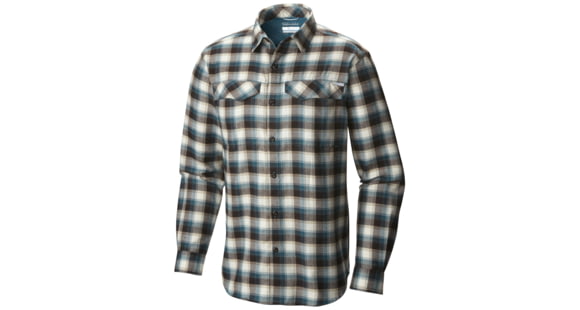 Columbia Silver Ridge Flannel Long Sleeve Shirt - Men's-Deep Water Mid Plaid-Large