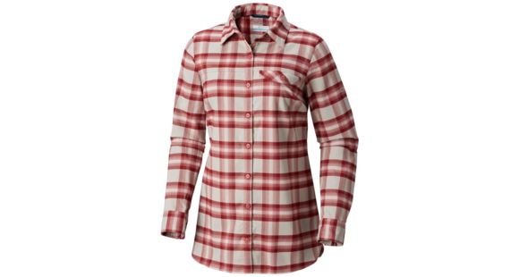 Columbia Silver Ridge Flannel Tunic, Rose Dust Plaid, Extra Small - Women's, 1802611677-XS