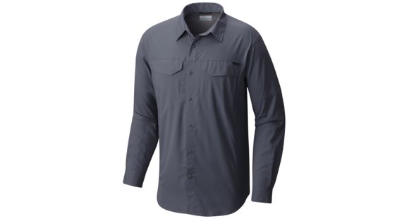 Columbia Silver Ridge Lite Long Sleeve Shirt - Men's -Grey Ash-Large