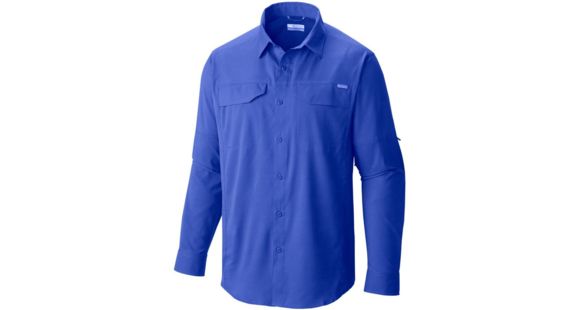 Columbia Silver Ridge Lite Long Sleeve Shirt - Men's-Pacific Blue-Large