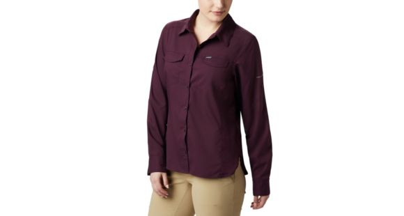Columbia Silver Ridge Lite Long Sleeve Shirt - Women's, Black Cherry, Large, 1714371522-L