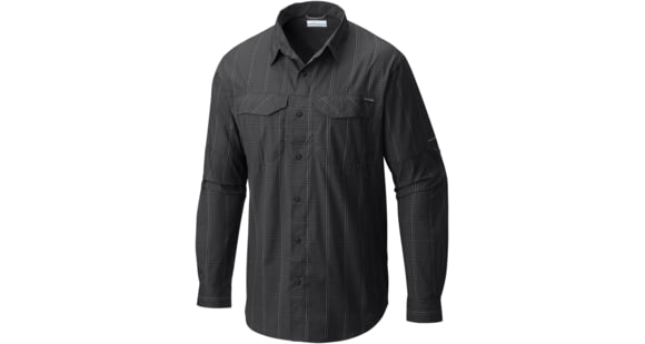 Columbia Silver Ridge Lite Plaid Long Sleeve - Men's -Black-X-Large