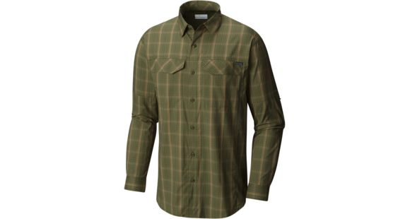 Columbia Silver Ridge Lite Plaid Long Sleeve - Men's -Surplus Green-Medium
