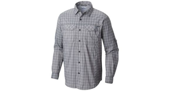 Columbia Silver Ridge Lite Plaid Long Sleeve - Men's, Black Plaid, Extra Large, 1711581011-XL