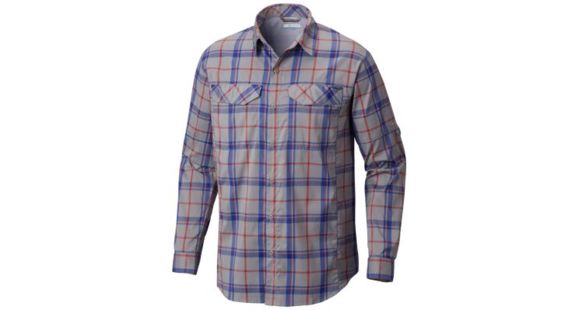 Columbia Silver Ridge Lite Plaid Long Sleeve - Men's, Boulder Large Plaid, Extra Large, 1711581003-XL