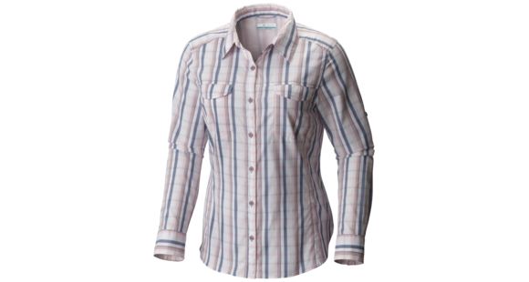 Columbia Silver Ridge Lite Plaid Long Sleeve Shirt - Women's-Whitened Pink Plaid-Small