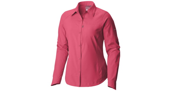 Columbia Silver Ridge Long Sleeve Shirt - Women's-Bright Geranium-Small