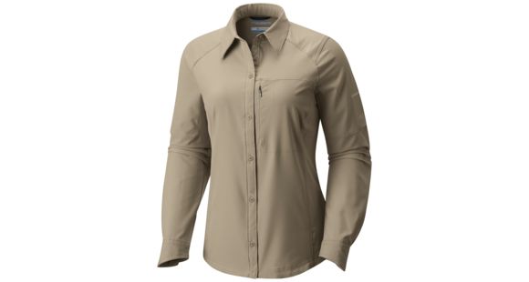 Columbia Silver Ridge Long Sleeve Shirt - Womens, Fossil, XS, 1443231160XS