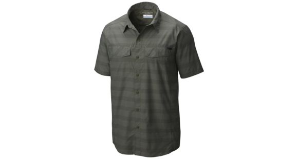 Columbia Silver Ridge Multi Plaid Short Sleeve Shirt - Men's -Cypress Stripe-Small