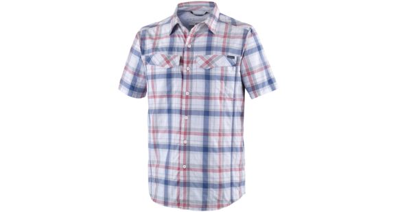 Columbia Silver Ridge Multi Plaid Short Sleeve Shirt - Men's -Sunset Red Window Pane Heather-Small