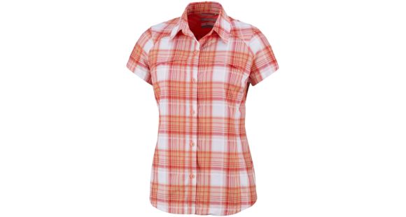 Columbia Silver Ridge Multi Plaid Short Sleeve Shirt - Women's-Light Coral Dob-X-Large