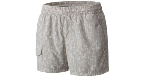 Columbia Silver Ridge Printed Pull On Short - Womens, Flint Grey Tree Print, Size M, 4in Inseam, 1773521027M
