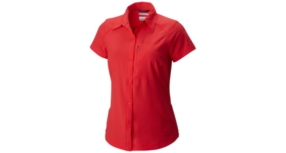 Columbia Silver Ridge Short Sleeve Shirt - Women's, Red Camellia, M, 1443251653M