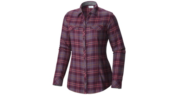 Columbia Simply Put II Flannel Shirt - Women's-Purple Dahlia Large Plaid-X-Small