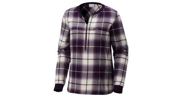 Columbia Simply Put Pullover Shirt, Light Bisque Plaid, M - Women's, 1804411106-M