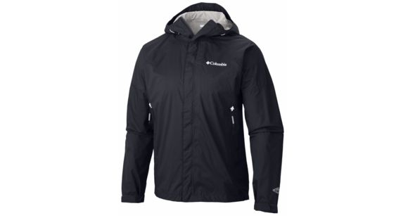 Columbia Sleeker Rain Jacket - Men's-Black-Small