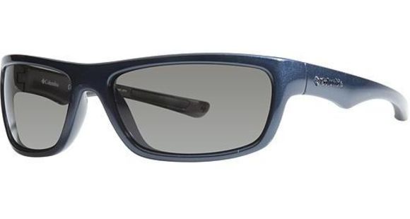 Columbia Steamboat Sunglasses - Frame Metallic Carbon Blue/Metallic Gunmetal, Lens Grey, Size 61/16mm CBSTMBOATPZ615