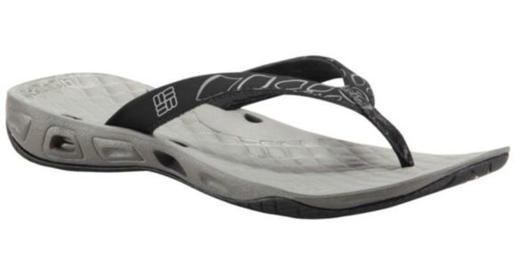 Columbia Sunbreeze Vent Flip Sandal - Women's-Black/Platinum-Medium-10 US
