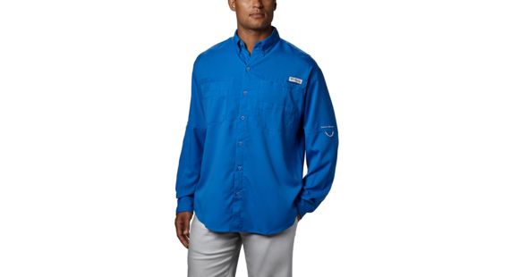 Columbia Tamiami II Long Sleeve Shirt - Men's, Vivid Blue, 5X, 128606-487-5X