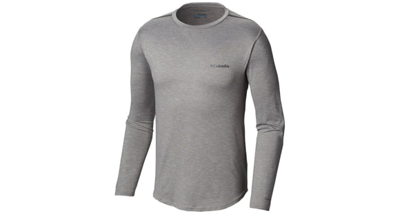 Columbia Tech Trail II Long Sleeve Crew Shirt - Men's, Cool Grey, Medium, 1838611019-M