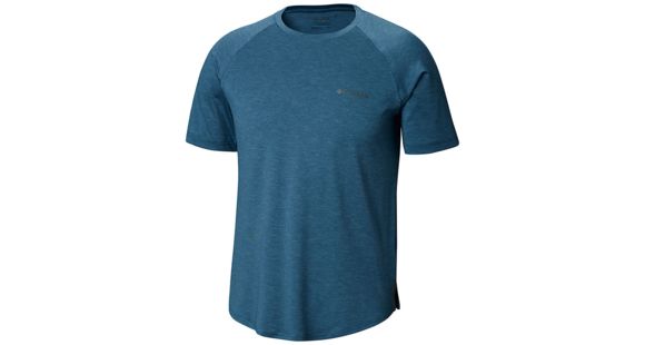 Columbia Tech Trail II Short Sleeve Crew Shirt - Men's, Petrol Blue, Large, 1838581403-L