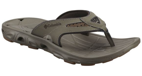 Columbia Techsun Vent Flip Leather PFG Sandal - Men's-Mud/Stout-Medium-8