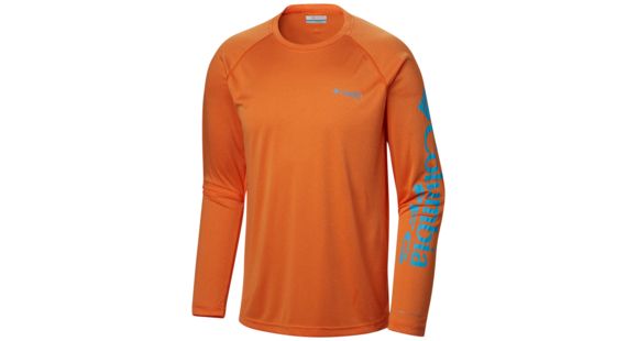 Columbia Terminal Tackle Heather Long Sleeve Shirt - Men's, Solar Heather, Riptide Logo, Medium, 170942-823-M