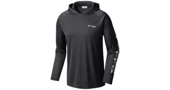 Columbia Terminal Tackle Hoodie - Men's, Black, Cool Grey Logo, 2XL, 153617-010-XXL