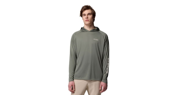 Columbia Terminal Tackle Hoodie - Men's, Cypress/Dark Stone Logo, Small, 1536171313-313-S