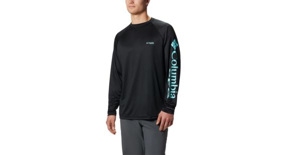 Columbia Terminal Tackle Long Sleeve Shirt - Men's, Black, Gulf Stream Logo, 2X, 138826-027-2X