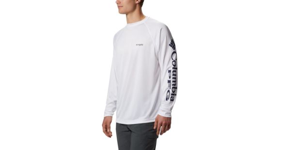 Columbia Terminal Tackle Long Sleeve Shirt - Men's, White, Nightshade Logo, 2XL, 138826-114-XXL