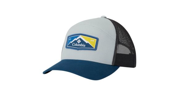 Columbia Trail Evolution II Snap Back Hat - Unisex, Cool Grey, Petrol Blue Patch, One Size, 1840151019-One Size