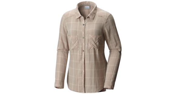 Columbia Trail On Long Sleeve Shirt - Women's-Flint Grey Plaid-Large