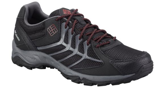 Columbia Trailhawk Hiking Shoe - Men's-Black/Chili-Medium-12 US