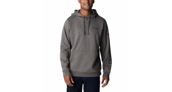 Columbia Trek Hoodie - Men's, Charcoal Heather/CSC Sleeve Logo, Large, 19579sA