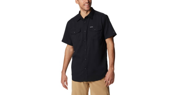 Columbia Utilizer II Solid Short Sleeve Shirt - Mens, Black, Medium, 1577761011BLACKM