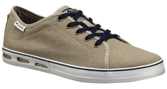 Columbia Vulc N Vent Shore Lace Casual Shoe - Men's-Silver Sage/Collegiate Navy-Medium-10.5