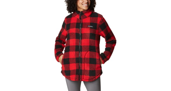Columbia West Bend Full Zip Fleece Jacket - Womens, Red Lily Check Print, Extra Large, 1939901658RdLyChckPrtXL