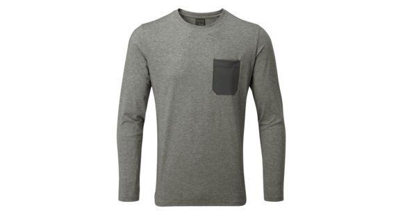 Demo, Rab Crimp Long Sleeve Tee - Men's, Grey Marl, Medium, QBU-58-GM-M