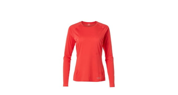 Demo, Rab Force Long Sleeve Tee - Women's, Passata, Medium, QBU-69-PA-12