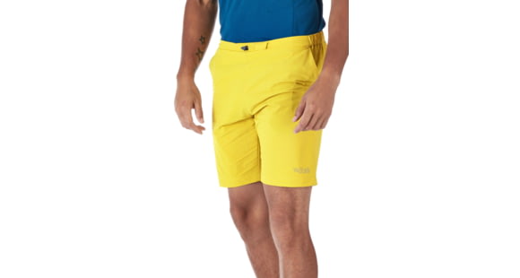 Demo, Rab Momentum Shorts - Men's, Large, 34 in Waist, 9 in Inseam, Sulphur, QFB-16-SU-L