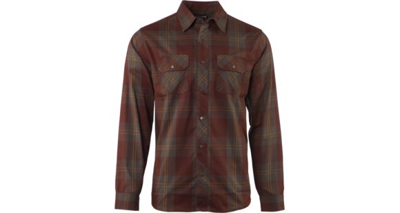 FlyLow Handlebar Tech Flannel - Men's-Granite/Cola/Ember-X-Large